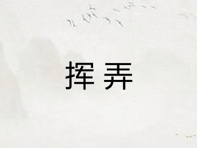 挥弄