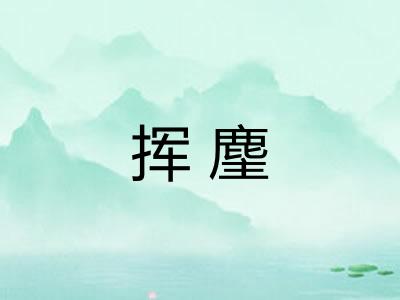 挥麈 挥麈