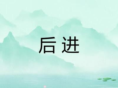 后进 后进