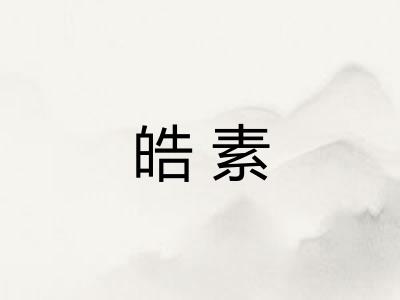 皓素 皓素