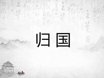 归国 归国