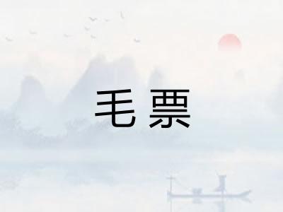 毛票 毛票