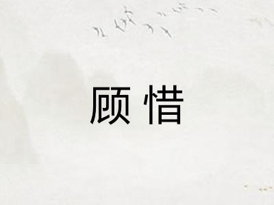 顾惜