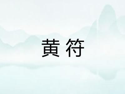 黄符 黄符