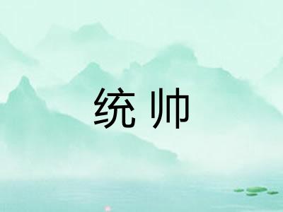 统帅 统帅