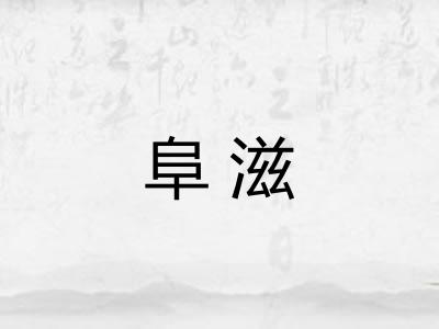 阜滋 阜滋