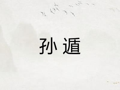 孙遁 孙遁