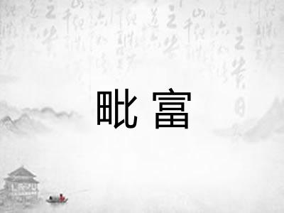 毗富 毗富