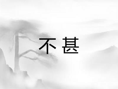 不甚 不甚
