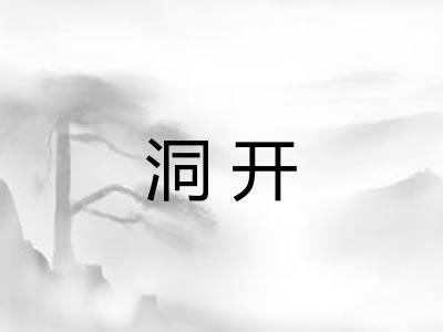 洞开