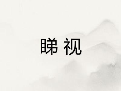 睇视