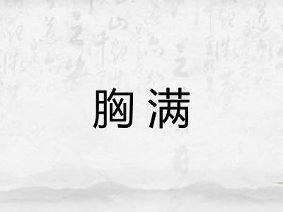 胸满 胸满