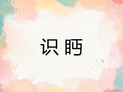 识眄