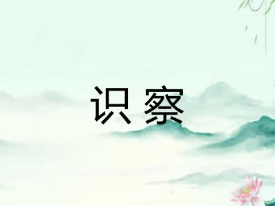 识察 识察