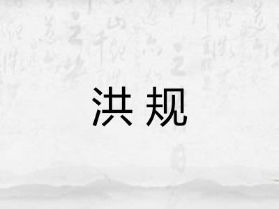洪规