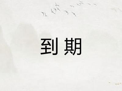 到期 到期