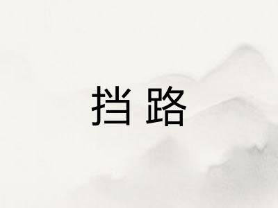 挡路 挡路