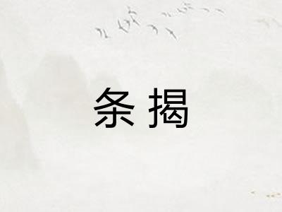 条揭