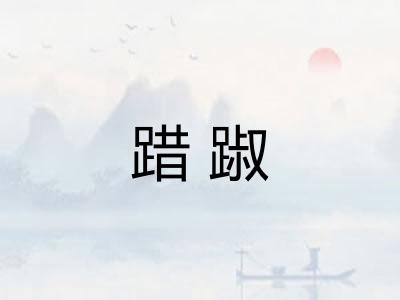 踖踧