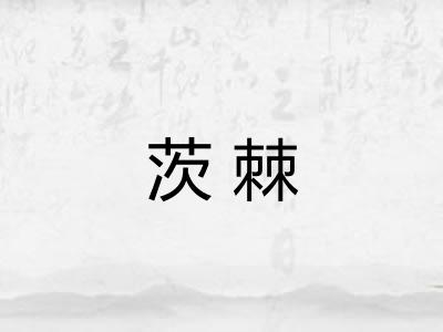 茨棘 茨棘