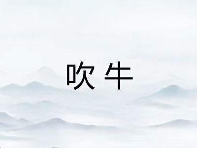 吹牛 吹牛