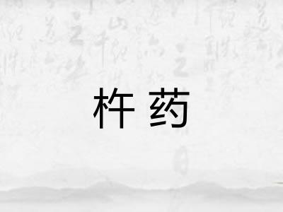 杵药 杵药