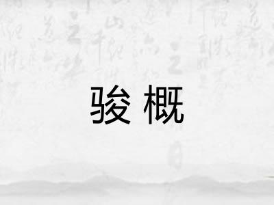 骏概 骏概
