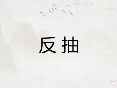 反抽 反抽
