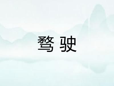 骛驶