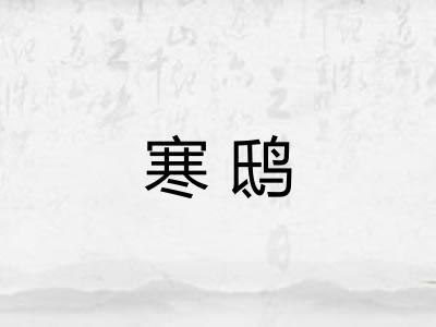 寒鸱 寒鸱