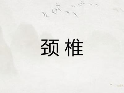 颈椎 颈椎