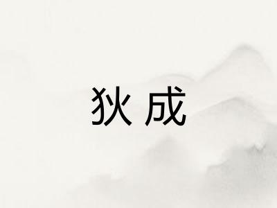狄成