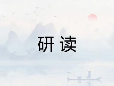 研读 研读