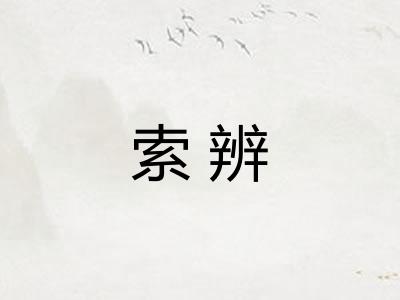 索辨 索辨