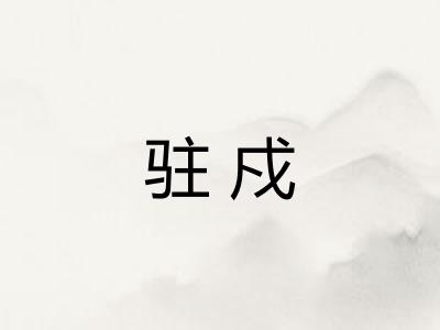 驻戍 驻戍