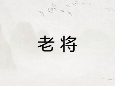 老将 老将