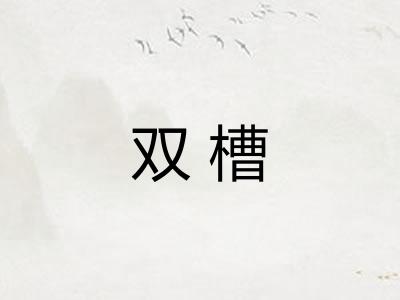 双槽