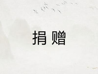 捐赠 捐赠