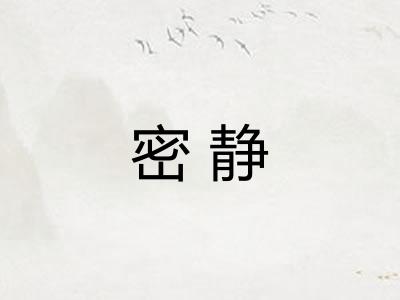 密静 密静