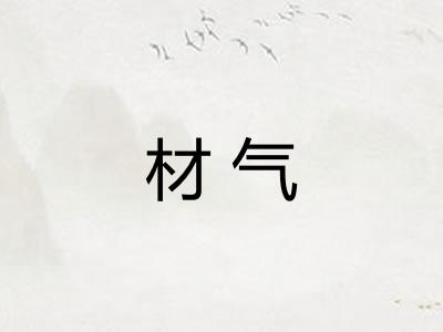 材气 材气