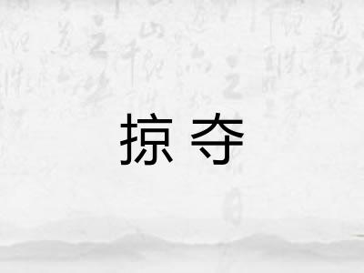 掠夺 掠夺