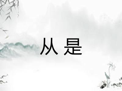 从是 从是