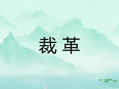 裁革 裁革