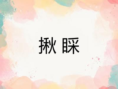 揪睬