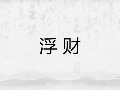 浮财