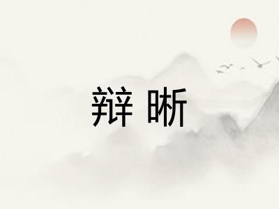 辩晰 辩晰