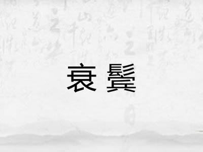 衰鬓 衰鬓
