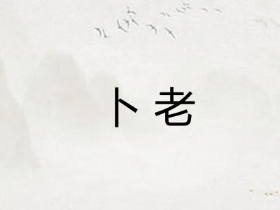 卜老 卜老