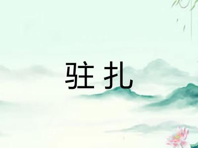 驻扎 驻扎