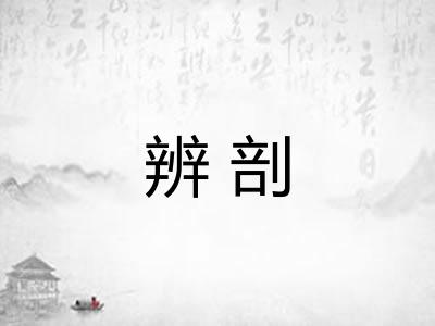 辨剖